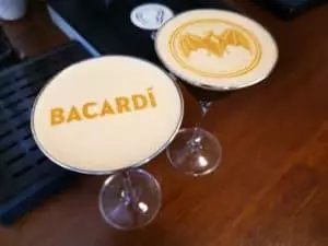 Bacardi foam topped cocktail