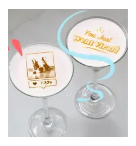 Print topped cocktails