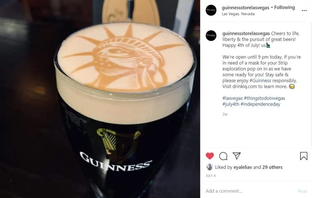 Guinness beer foam print