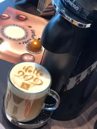 Nespresso coffee foam print