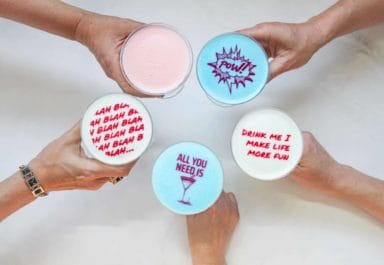 Printed Foam Topped Cocktails