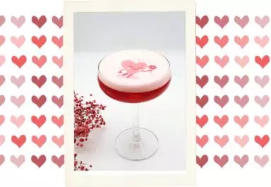 Valentines day cocktail