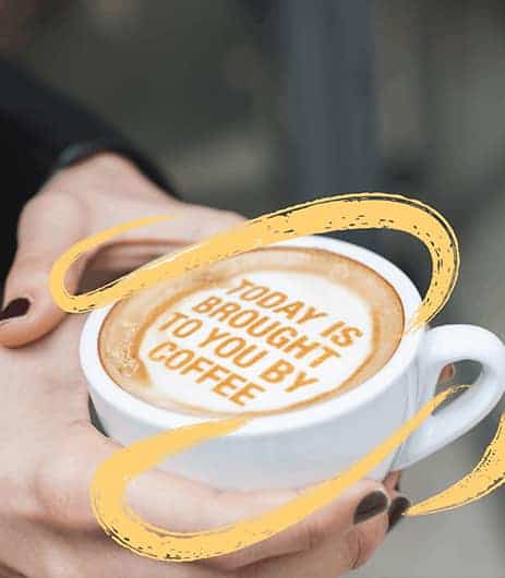 Coffee foam printed message