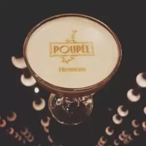 Poupee logo on cocktail